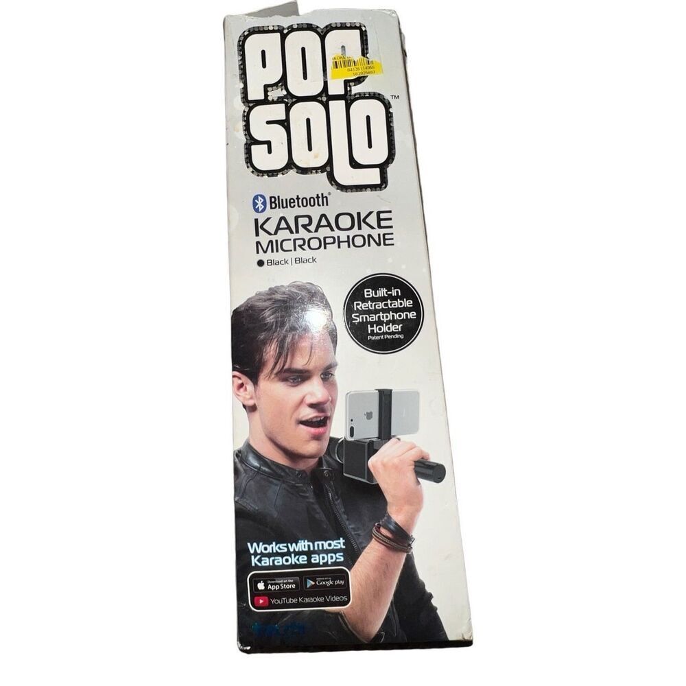 Pop Solo Bluetooth Karaoke Microphone Black